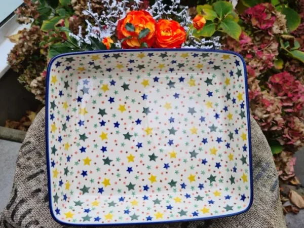 Auflaufform, 29 x 23 x 7 cm, Sterne^Bunzlauer Keramik New
