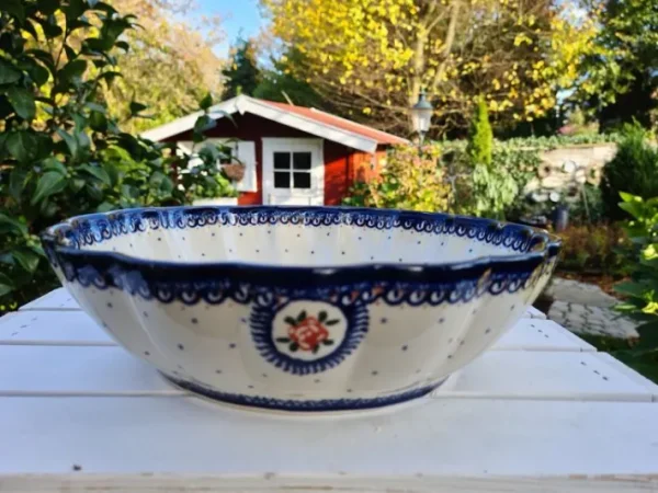 Aussteller über Jahre Unikat, Schale 27 x 7 cm, antik eventuell Glasurrisse^Bunzlauer Keramik Hot