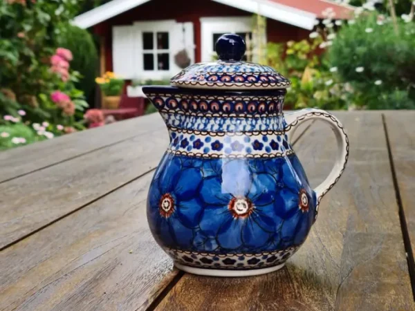 Ausstellerungsstück / Kanne mit Deckel, Vol. 0,6 l, 16 cm, Unikat 4, BSN U-030 Bemalung unterschiedlich^Bunzlauer Keramik Fashion