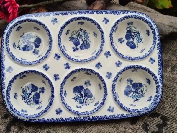 Backform, 29x20x4 cm, 6 Mulden, Garden of Joy^Bunzlauer Keramik Sale