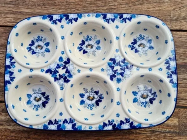 Backform, 29x20x4 cm, 6 Mulden, Lady, BSN A-0473^Bunzlauer Keramik Online
