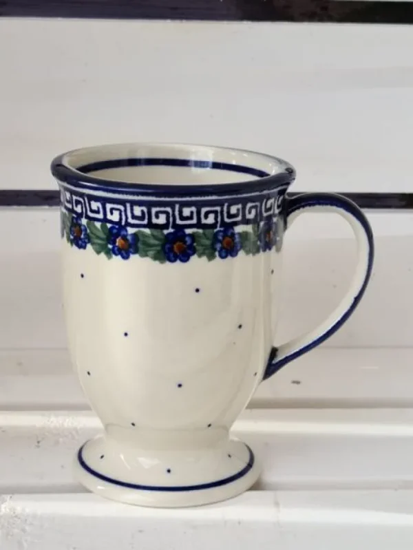 Becher auf Fuß, ca. 200 ml, Unikat, antik eventuell Glasurrisse^Bunzlauer Keramik Fashion