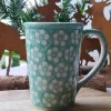 Becher ca. 250 ml - Ø8 cm, Höhe 11 cm, Bunzlau mint, BSN J-939^Bunzlauer Keramik Hot