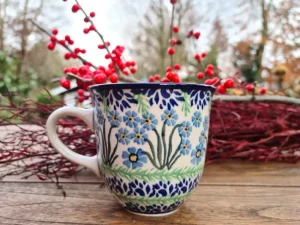 Becher, max.300 ml, Höhe 9 cm, Forget me not, BSN J-1971^Bunzlauer Keramik Online