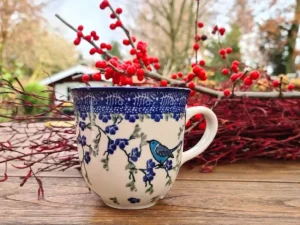 Becher, max.300 ml, Höhe 9 cm, Vogel Ivy^Bunzlauer Keramik Clearance