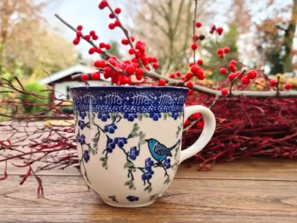 Becher, max.300 ml, Höhe 9 cm, Vogel Ivy^Bunzlauer Keramik Clearance