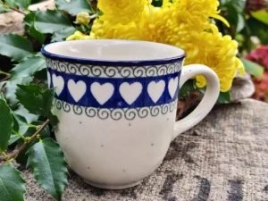 Becher, max.300 ml, Höhe 9 cm, White Valentine - BSN R-178^Bunzlauer Keramik Discount