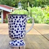 Becher mit Fuss, 250 ml, 12 cm, Crazy Dots, BSN A-0338^Bunzlauer Keramik Hot