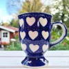 Becher mit Fuss, 250 ml,11,5 cm, Ego portabo in corde meo, BSN J-2251^Bunzlauer Keramik Fashion