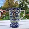 Becher mit Fuss, 250 ml,12 cm, Forget me not, BSN J-4211^Bunzlauer Keramik Online