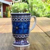 Becher mit Fuss, Unikat 4, 250 ml Vol., 12 cm hoch, polish pottery - BSN 1368^Bunzlauer Keramik Hot