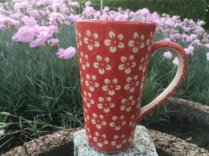 Becher "John", 400 ml,14,5 cm, Bunzlau rot, BSN m-5957^Bunzlauer Keramik Outlet