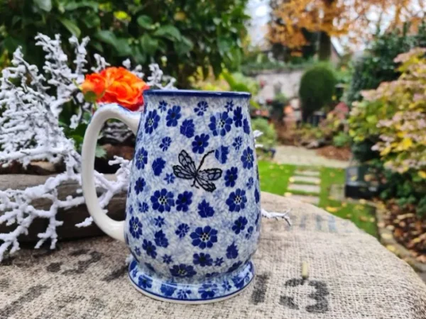 Bierkrug, 15 cm hoch, für 500 ml plus Schaum, Dragonfly, BSN A-0957^Bunzlauer Keramik Online