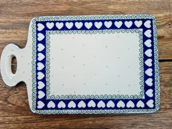 Brett, 29,5 x 18,5 cm, White Valentine, BSN R-001^Bunzlauer Keramik Discount