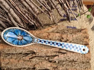 Löffel, 22 cm, Unikat 4^Bunzlauer Keramik Outlet