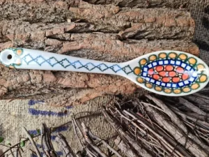 Löffel, 22 cm, Unikat 1^Bunzlauer Keramik Best