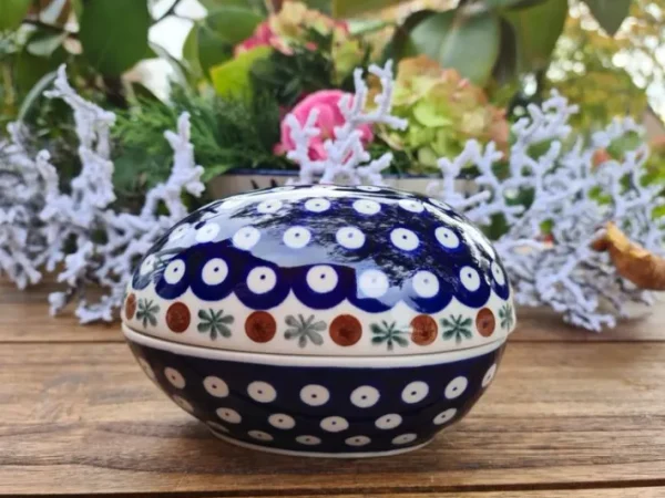 Dose als Ei, 13 x 10 x 10 cm, 500 ml, Tradition 6 - BSN 5588^Bunzlauer Keramik New