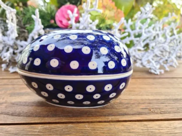 Dose als Ei, 13 x 10 x 10 cm, 500 ml, Tradition 5 - BSN 5587^Bunzlauer Keramik Online