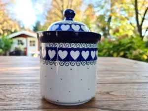 Dose, Vol 0,6l,15 cm, White Valentine, BSN R-180^Bunzlauer Keramik Clearance