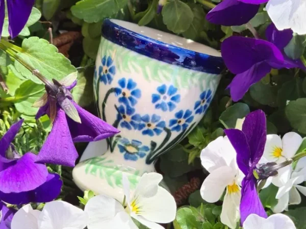 Eierbecher, Forget me not, BSN J-1974^Bunzlauer Keramik Outlet