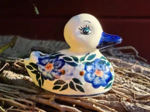 Ente Sonderdekor Einzelstück, Antik, alte mit Glasurrissen eventuell^Bunzlauer Keramik Best