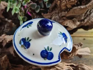 Ersatzdeckel Herkunft Deckeldose alte mit Glasurrissen, Tradition 22^Bunzlauer Keramik Clearance
