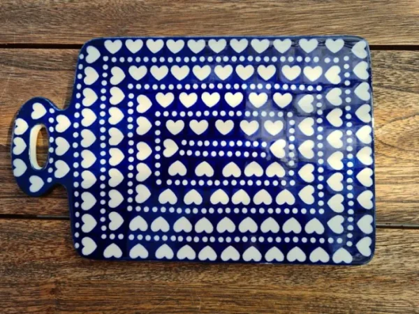 Frühstücksbrettchen, 29,5x 18,5 cm, Ich Dich auch, BSN s-428^Bunzlauer Keramik Online
