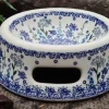 Futternapf für Hund + Katze, Ø18 cm,6 cm, Floral Party^Bunzlauer Keramik Outlet