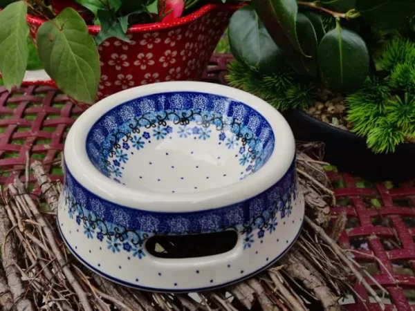 Futternapf für Hund + Katze, Ø18 cm,6 cm, Fleur Delicate, BSN J-1847^Bunzlauer Keramik Outlet