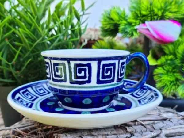 Gedeck, Tradition 137, Tasse Untertasse 120 ml,  Schnäppchen, Restposten, 2. Wahl^Bunzlauer Keramik New