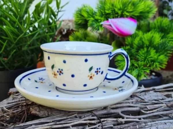 Gedeck, Tradition 111, Tasse Untertasse 120 ml,  Schnäppchen, Restposten, 2. Wahl^Bunzlauer Keramik Discount