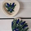 Herz als Dose, 9 x 5 cm, Unikat, antik eventuell Glasurrisse^Bunzlauer Keramik Online