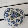 Herz als Dose, 9 x 5 cm, Unikat, antik eventuell Glasurrisse^Bunzlauer Keramik Best
