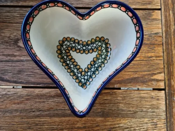 Herzbackform, 15,5 x 15 cm, Höhe ca. 8 cm, Unikat 1, BSN m-886^Bunzlauer Keramik Clearance