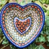 Herzbackform, 15x14 cm,4 cm, Unikat 1^Bunzlauer Keramik Outlet