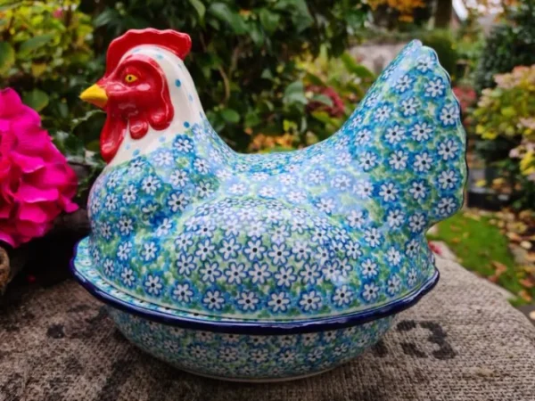 Huhn ca. 22 x 22 x 21 cm, Smile^Bunzlauer Keramik Outlet