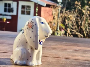 Hund, sitzend, 11 x 11 x 7,5 cm, Unikat 3- polacco ceramica - BSN 8026^Bunzlauer Keramik New