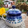 Kandisdose, Vol. 0,3 l, 11 cm, Fleur Delicate, BSN J-2006^Bunzlauer Keramik Hot