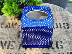 Keramik Hülle, Papiertuchspender, Unikat 22, 16,5 x 16,5 x 15 cm - BSN 21225^Bunzlauer Keramik Outlet