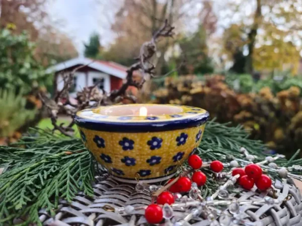 Kerzenständer / Teelichthalter, Ø 8,5 cm, 4 cm hoch, Tradition 20, BSN 7454^Bunzlauer Keramik Fashion