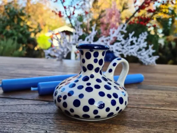 Kerzenständer,9 cm, Crazy Dots, BSN A-0331^Bunzlauer Keramik Online