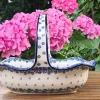 Korb mit Henkel, 28x18 cm,18 cm, Royal Blue^Bunzlauer Keramik Discount