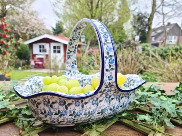 Korb mit Henkel, 28x18 cm,23 cm, Summer wind^Bunzlauer Keramik Best