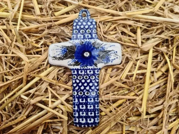 Kreuz, 21 x 12 cm, Unikat 2 - polacco ceramica - BSN 5224-Aussteller^Bunzlauer Keramik Fashion