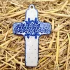 Kreuz, 21 x 12 cm, Unikat 10- boleslawiec aardewerk - BSN 5219-Aussteller^Bunzlauer Keramik Fashion