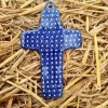Kreuz, 21 x 12 cm, Unikat 22 BSN 5221-Aussteller^Bunzlauer Keramik New