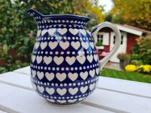 Krug, 1 l, Höhe 16 cm, Ich Dich auch,BSN A-0044^Bunzlauer Keramik Fashion
