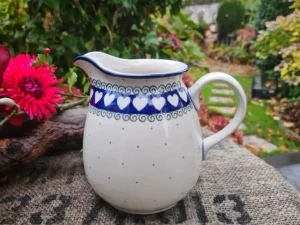 Krug, 1 l, Höhe 16 cm, White Valentine, BSN R-050^Bunzlauer Keramik Clearance