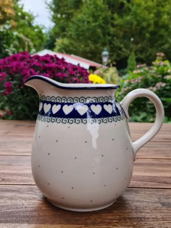Krug, 2000 ml, Höhe 18 cm, White Valentine, BSN R-052^Bunzlauer Keramik Hot