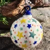 Kugel zum Dekorieren und Aufhängen, 7 x 9 cm, Sterne^Bunzlauer Keramik Best
